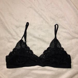 Black lace bralette